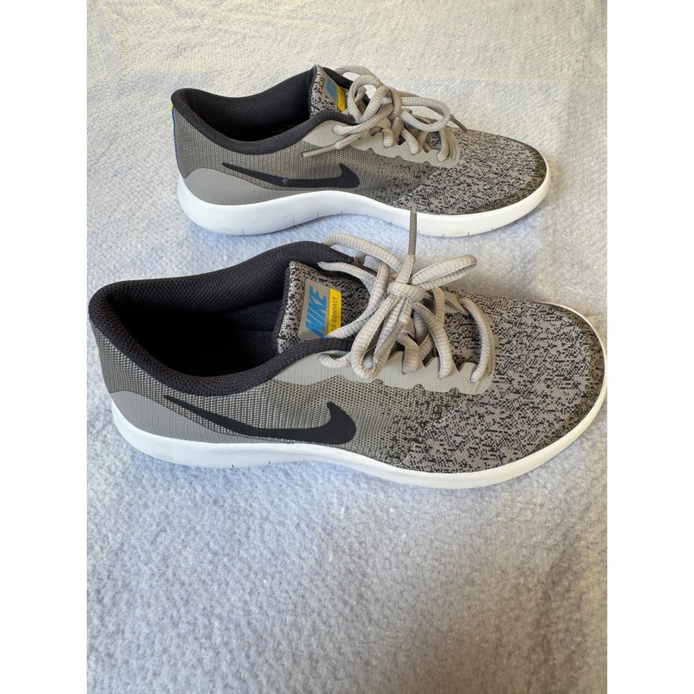Nike Flex Contact Grey Black Running Shoes 917932-008 Womens 8 / Youth 6.5Y - Picture 3 of 8